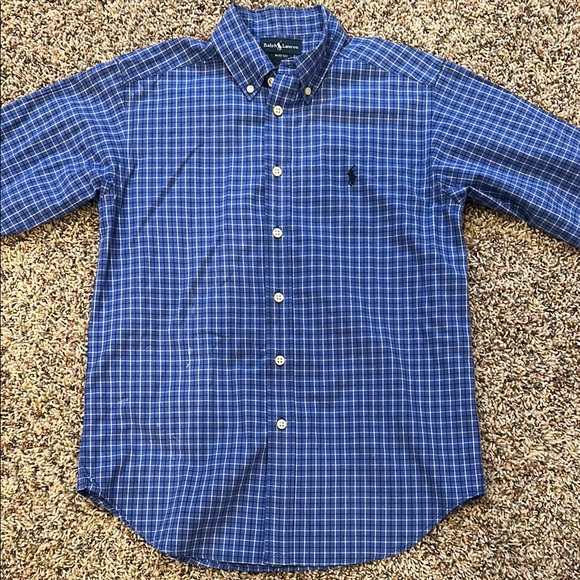 Kids/Boys Ralph Lauren Blue Casual Button Down Shirt Size YM - Picture 7 of 7